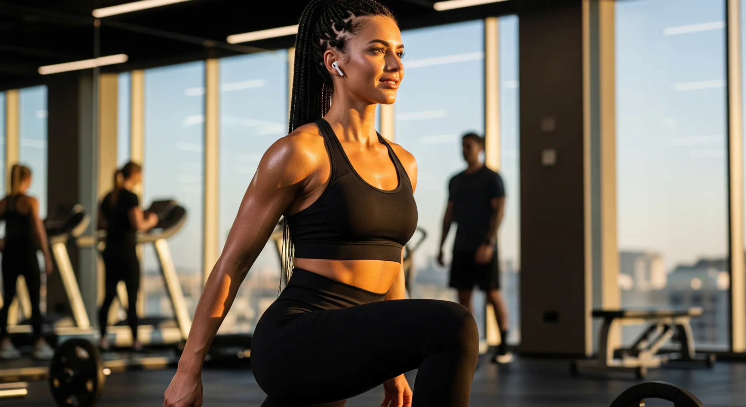 Confident woman working out at Diva Fitness Club