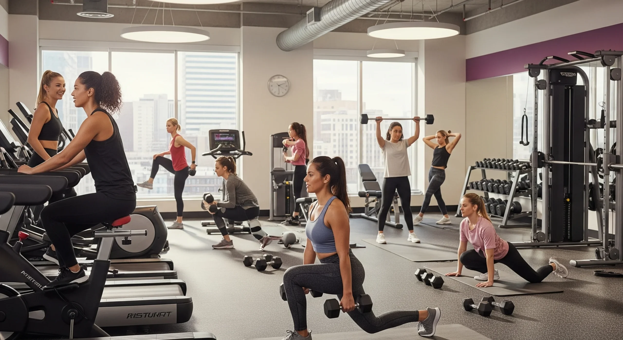 Women working out together at Diva Fitness Club women-only gym