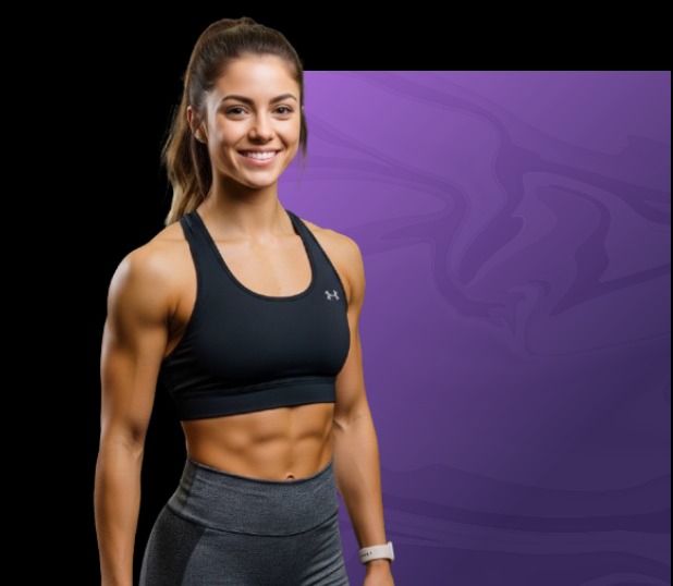 Certified female trainer guiding women in strength training