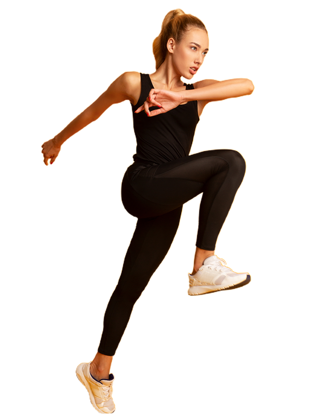 women jumping exercising